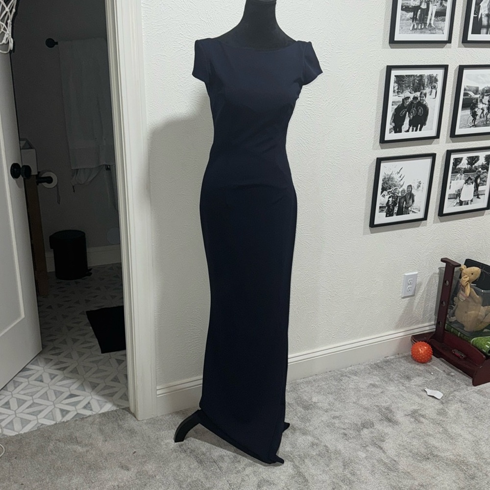 Elegant Navy Blue Women's Dress